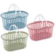 thumbnail image 4 of 3pcs Caddio de ducha portátil Tote Baskd de almacenamiento de plástico Canasta con suministros de baño de asa, 4 of 4