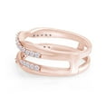 thumbnail image 5 of AFFY 0.40CT Moissanite Diamond Infinity Guard Enhancer Ring for Women 18K Rose Gold over Silver-6.5, 5 of 7