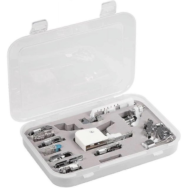 Juego de 15 prensatelas para máquina de coser, kit de prensatelas para máquina de coser doméstica Brother Singer