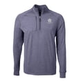 thumbnail image 2 of Men's Cutter & Buck Heather Navy George Washington University Big & Tall Adapt Eco Knit Heather Quarter-Zip Top, 2 of 3