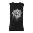 thumbnail image 5 of Trendfront Womens Mandala Flower Graphic Tank Top Crew Neck Sleeveless Top Floral Print Summer Tee Pullover Casual Daily T Shirts, 5 of 6