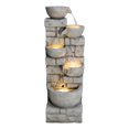 thumbnail image 5 of 5 Tiered Bowls Outdoor Water Fountain with LED Lights - 39.3" High Waterfall Fountain for Garden Patio Backyard Decking Décor, 5 of 12