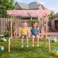 thumbnail image 2 of ELLEGNT Adjustable Canopy Kids Swing – 2-Seater Outdoor Porch Lounge Chair for Patio, Pink, 2 of 9
