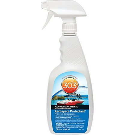 303 (30306) Marine UV Protectant Spray for Vinyl, Plastic, Rubber, Fiberglass, Leather & More - Dust and Dirt Repellant - Non-Toxic, Matte Finish, 32 fl.