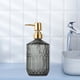 thumbnail image 4 of Botella de botella de jabón de vidrio tipo bomba – Champú recargable, gel de ducha. Envase, diseño antideslizante texturizado, bomba impermeable, cocina reutilizable en el baño doméstico, 4 of 6