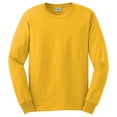 thumbnail image 5 of Gildan Ultra Cotton Men's Long Sleeve T-Shirt, Durable, Crewneck Classic Fit Tee, Gold, 3XL, 5 of 5