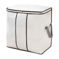 thumbnail image 2 of Dreisshy 54 Qt Blanket Storage Bins with Lids Breathable, Moving Bags with Carrying Handles for Sheets Blankets Bedding Pillows, Clothes, B, 2 of 6