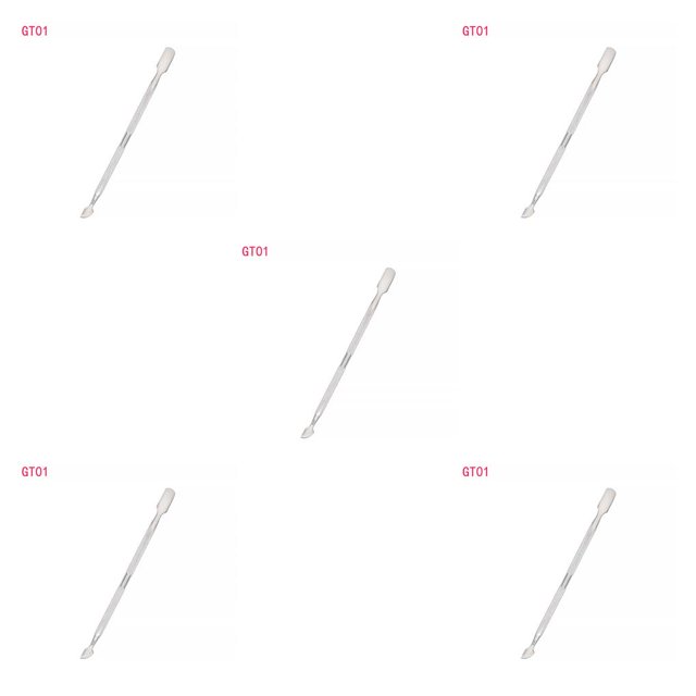 Soidarity Cuchara empujadora de cutículas de uñas de doble cabeza, recortadora de eliminación de esmalte de Gel de acero inoxidable, barra de pulido Type2 NO2 Soidarity CBP154325