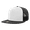 Blk/Wht/Blk, variant on 1040 5 Panel High Profile Structured Cotton Blend Trucker-White/Cardinal