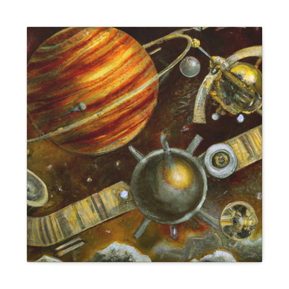 Jupiter in Steampunk Hues - Canvas