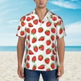 thumbnail image 4 of Daiia Strawberries Hawaiian Shirt for Men Gentle Cotton Regular Short Sleeve Casual-Large, 4 of 9