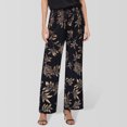 thumbnail image 2 of DHFJKG Bohemian Pants Women Wide Leg Flowy Palazzo Lightweight Stretchy Soft High Rise Elastic Waist Pants Casual Summer Beach Trendy Trousers, 2 of 8