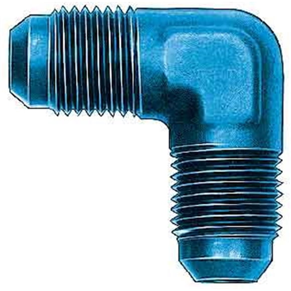 Aeroquip Coupler Fitting FCM2120 -6 AN Male; 90 Degree Elbow Union; Aluminum; Blue; Single