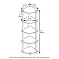 thumbnail image 2 of Furinno Turn-N-Tube 5 Tier Corner Display Rack Multipurpose Shelving Unit- Black & Grey - 57.7 x 11.6 x 11.6 in., 2 of 5