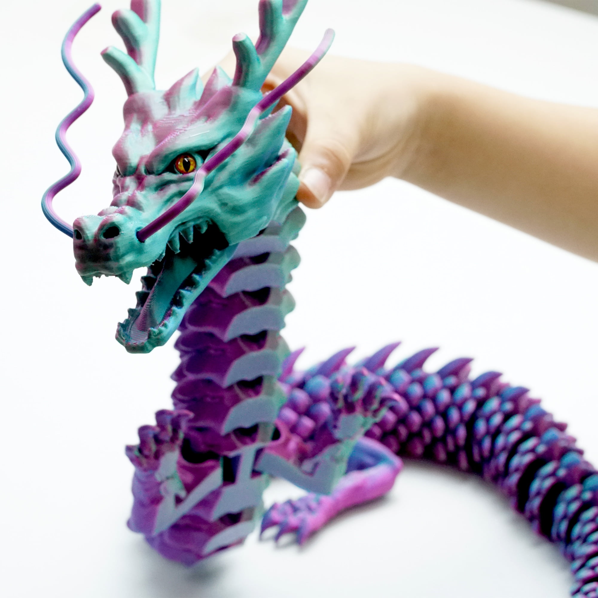 33.5inch Super Large 3D Printed Dragon Models,Flexible Joint Animal lacertid Figurines, 3D Printing Stuff Cheap,Stress Relief, Fidget restlessness, ADHD Toys, Surprise Fantasy Gifts