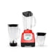 thumbnail image 1 of Licuadora Blueware 400W 3 Vasos 1.2L Vidrio + 1.2L y 750ml Plástico 2 Velocidades con Pulso Rojo, 1 of 1