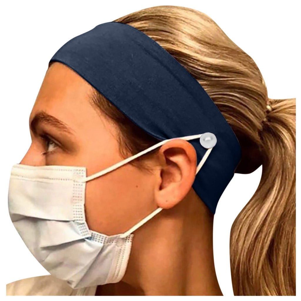 Details about   Women's Headband With Buttons For Face Mask Ideal For Nurses To Hold Face Mask 