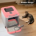 thumbnail image 7 of VERTEX&KAIBIN Elf Cat Litter Box, Dual-Entry Fully Enclosed, Odor-Free, Modern White, Easy Clean Drawer Tray, 7 of 7