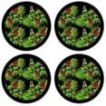 thumbnail image 2 of Silicone Non-Slip Drink Coasters with Removable Printed Absorbent Felt Pad - Set of 4 - Tropical Frogs, 2 of 3