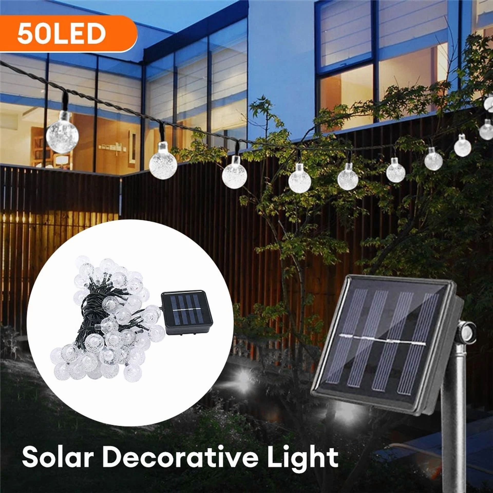 23Ft 50 Led Outdoor Solar Powered String Lights For Patio Yard Porch Party Decor