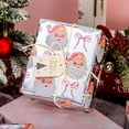 thumbnail image 5 of HOMERAL Silver Christmas Wrapping Paper Roll - Gift Wrap with Santa Claus Head, Bowknot - Perfect for Christmas - 17 Inch X 33 Feet, 5 of 6