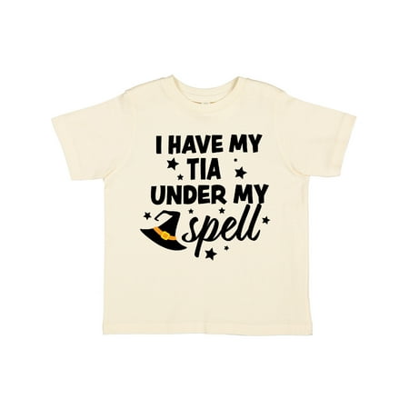 

Inktastic I Have My Tia Under My Spell with Cute Witch Hat Gift Toddler Boy or Toddler Girl T-Shirt