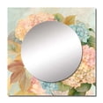 thumbnail image 2 of Designart "Vintage Bouquet of Hydrangeas In Timeless Pastels" Hydrangea Square Mirror Wall Decor Traditional - Large Pink Square Bathroom Mirror - Square Printed Wall Mirror Art, 2 of 5