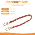 thumbnail image 2 of Uxcell Leather Purse Handle Strap, 12 Inch Chain Strap Replacement DIY Flat Chain Strap, Red, 2 of 6