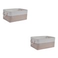 thumbnail image 2 of maskred Sac de Rangement Robuste et Durable pour Espace Bien Organisé Boîte de Rangement Pliable avec Poignée Coton Multifonctionnel Riz + Blanc 2Set, 2 of 6