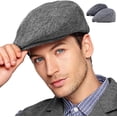 thumbnail image 1 of Gorra de golf/plana RR DESIGN para hombre Gatsby Newsboy, negra y marrón, 1 of 9