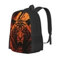 thumbnail image 2 of DouZhe Lightweight Backpack, Cartoon Angry Orange Tiger Prints Travel Outdoor Hiking Bag School Bookbag Casual Daypack Backpacks for Women Men, 2 of 7
