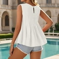 thumbnail image 4 of TYGHBN Womens Tank Tops 2025 Flowy Peplum Tops for Women Dressy Sleeveless V Neck Tank Tops Womens Short Sleeve Athletic Tops Womens T Shirts Loose Work Tops Women T Shirt Women Summer Women Tops, 4 of 6