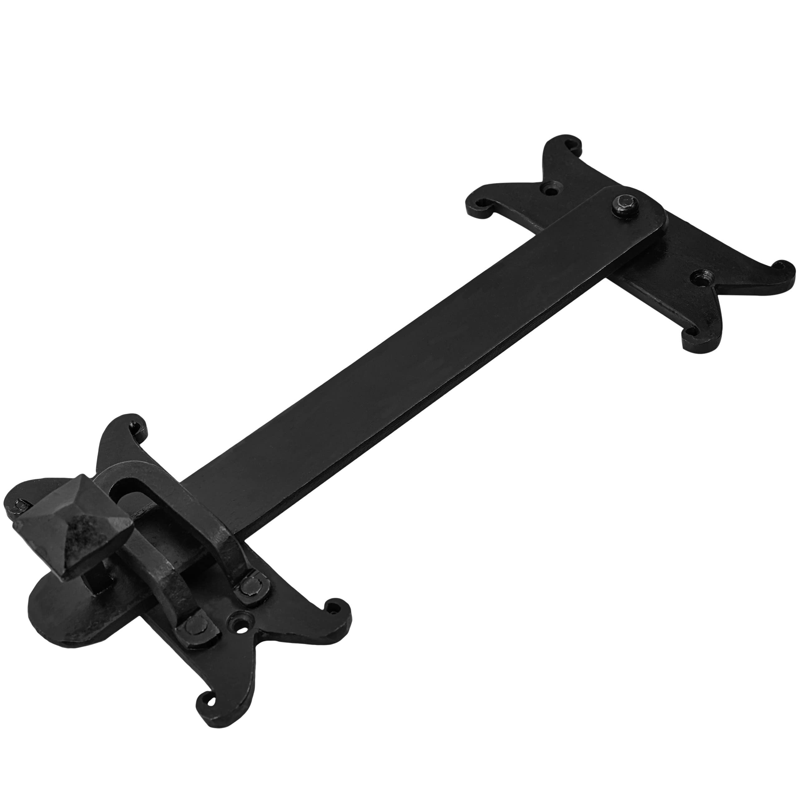 SaKeGa Length 10 3/4" Iron Gate Latch Black Flip Latches, Heavy Duty