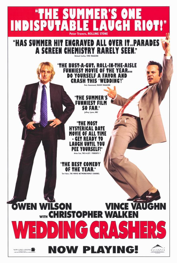 WEDDING CRASHERS Movie POSTER 11x17 I Owen Wilson Vince Vaughn Christopher 