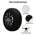 thumbnail image 3 of Kdxio Spare Tire Cover for RV Trailer, Waterproof Wheel Cover,Camper Spare Tire Cover Fit for Rv SUV Truck Travel Trailer 15 inch-Fresh Orange, 3 of 8