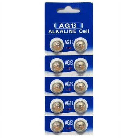 AG13 / LR44 Alkaline Button Watch Battery 1.5V - 10 Pack - 30% Off!