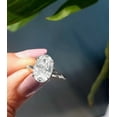 thumbnail image 2 of solitaire jewels 3.75CT Oval Moissanite Hidden Halo Engagement Ring For Women, 14K White Gold, 2 of 5