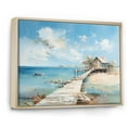 thumbnail image 2 of Designart "Charming Minimalism Of The Coastal Pier" Coastal Pier Floater Framed Canvas Wall Art, 2 of 5
