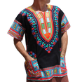 thumbnail image 5 of Men's Plus Size African Dashiki Print Ethnic Top Traditional Tribal Pattern Short Sleeve Oversized Casual Shirt, 5 of 5