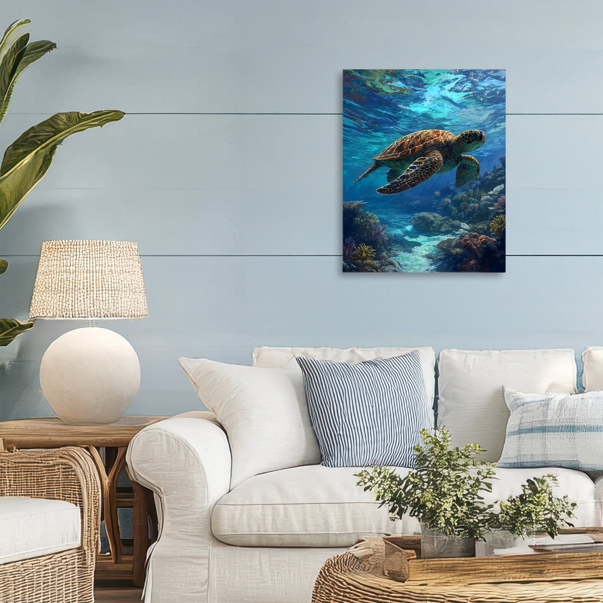 Stupell Industries Oceanic Adventurer Tortoise Canvas Wall Art, design by Franklyn Gregory