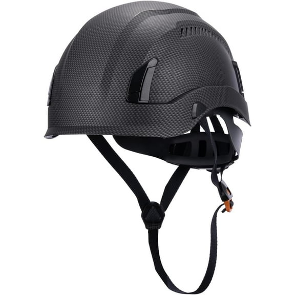 Land Helmets EcoPro Safety Helmet - ANSI/ISEA Z89.1-201 Type 1 Class C Vented - OSHA Approved - Lightweight Helmet for Arborist, Industrial & Fall Protection - Carbon Fiber