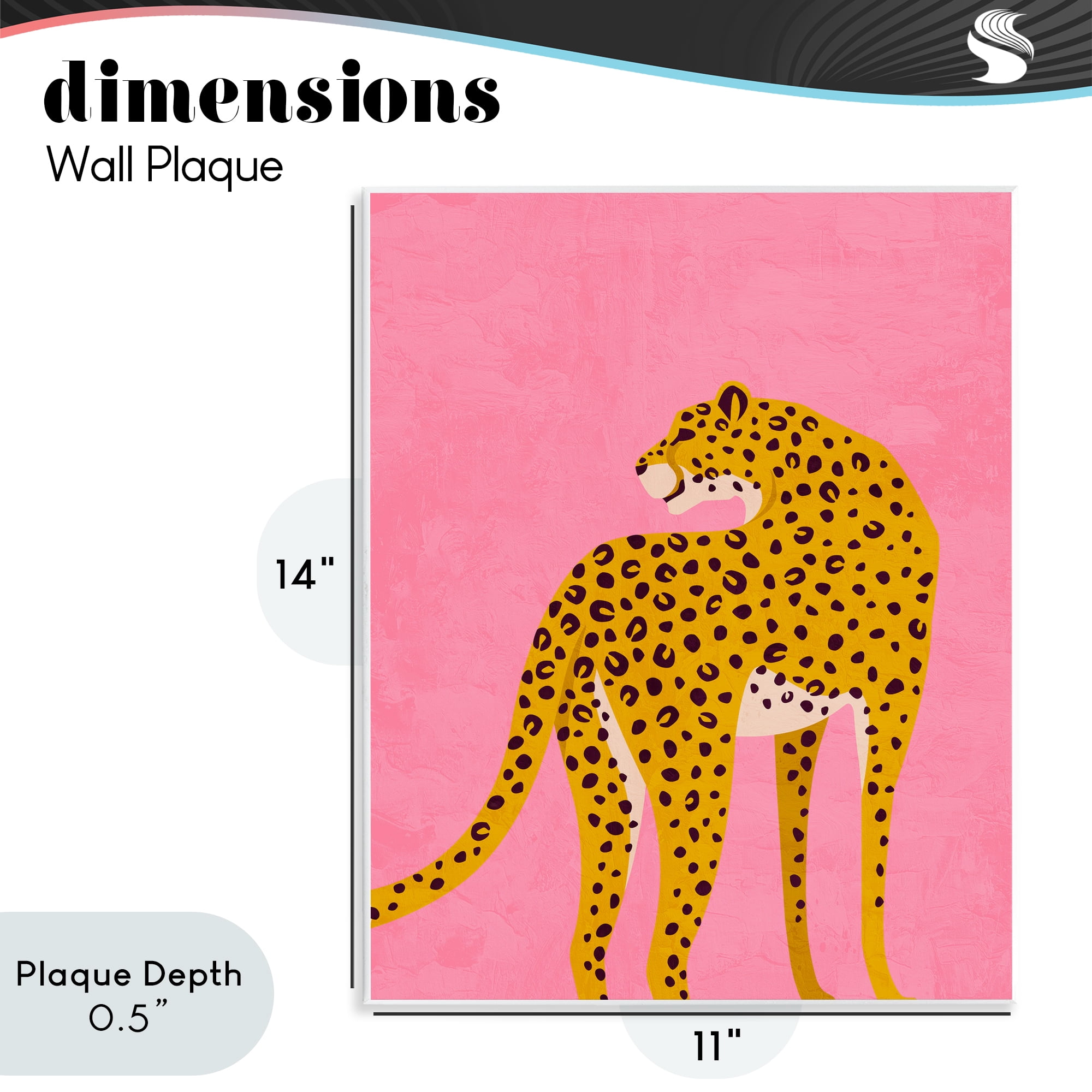 Stupell Industries Leopard on Pink Serenade Wall Plaque Art, design by Kim Allen