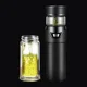thumbnail image 3 of Botella termo con separación de agua del té, colador de té de acero inoxidable, termo con infusor, termo con filtro de té, dos cubiertas, 3 of 5