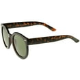 thumbnail image 3 of Womens Retro Oversize Horn Rimmed P3 Round Sunglasses 52mm UV400 Lenses, 3 of 4