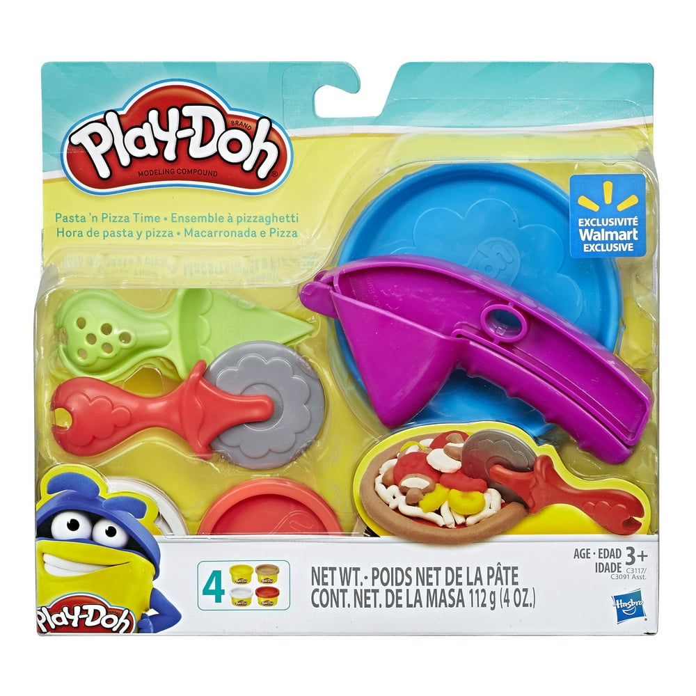 PlayDoh Pasta �N Pizza Time Food Set with 4 Cans of PlayDoh Walmart