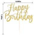 thumbnail image 2 of Decoración para Pastel YUINYO Handmade Glitter Feliz Cumpleaños Dorado, 2 of 5