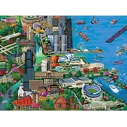 Joseph Burgess 1000-Piece Chicago Millennium Park Jigsaw Puzzle, 20×27″
