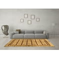 thumbnail image 3 of Ahgly Company Indoor Round Abstract Brown Modern Area Rugs, 5' Round, 3 of 4