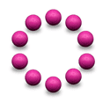 thumbnail image 1 of 10 Pelotas de Futbolito con Diseño de Balón Color Rosa, 1 of 7
