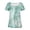 Mint Green, variant on Njagoc3 Women鈥檚 Short Sleeve Ethnic Miao Vintage Print Loose Longline V-Neck Square Neck Button-Front Slit Hem T-Shirt